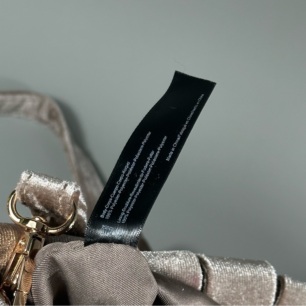 Anthropologie Cream Tan Woven Velvet Lindy Clutch - Picture 5 of 5